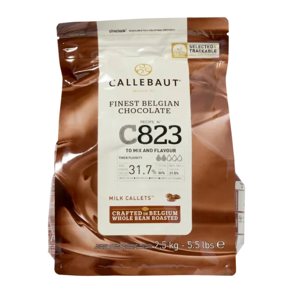 Callebout Callets Melkchocolade 31,7% cacao, zak 2,5 kg